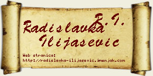 Radislavka Ilijašević vizit kartica
